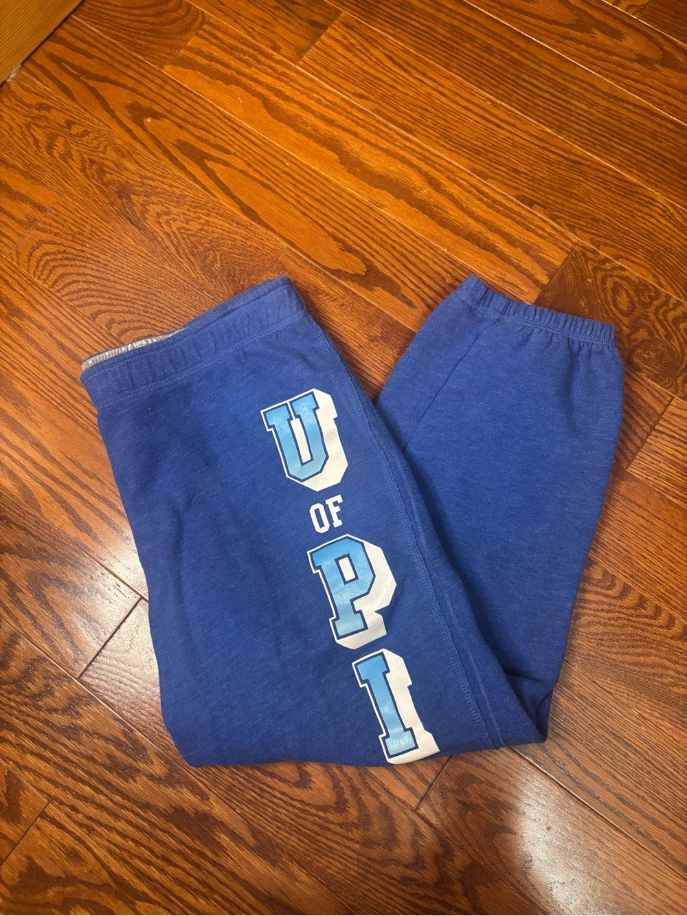 Y2K PINK Victoria's Secret Blue Logo Capri Sweatpants Size Small - Picture 6 of 12